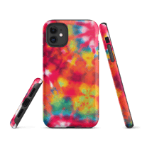 Image 2 of Tie Dye Tough iPhone case - Red Burst