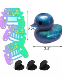 Image 5 of Set of 3 Resin Art OlllllO Ducks with Ducking Cards 'The Mermaid'