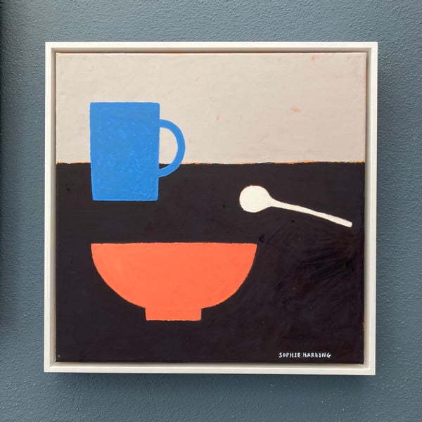 Image of Cup, Spoon and Soup Bowl