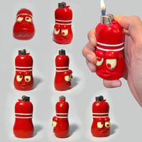 Image 2 of Red Bowling Pin 1 Of 1 Clay Lighter Case