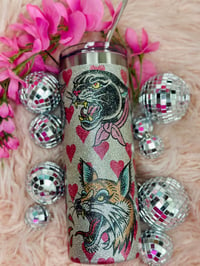 Image 2 of Animal Heads Glitter Tumbler