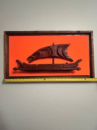 Image 6 of Witco Inspired Polynesian Outrigger Canoe Wall Art | Mid Century Tiki Decor | 