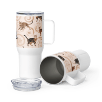 Image 1 of Travel mug with a handle (cats)