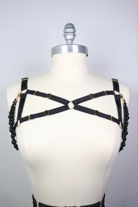 Image 2 of Mini shoulder harness with Onyx beads