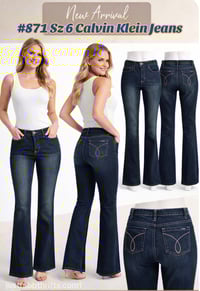 Image 3 of New Sz 6 Tall Calvin Klein Dark Denim Jeans #8721*1.8