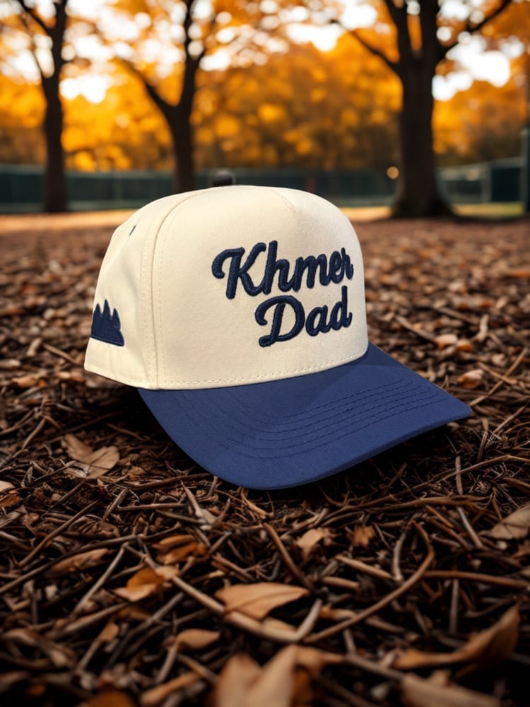 Image of Khmer Dad 5 Panel Snapback Navy   / Cream