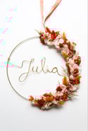 Couronne en fleurs séchées personnalisable 20cm / 25cm / 30cm