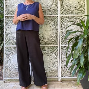 Image of Linea pants - Linen - Black