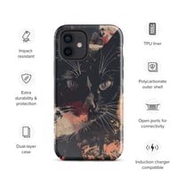 Image 10 of Beautiful Black Cat Face Splatter Painting Tough Case for iPhone®