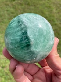 Image 4 of Green Fluorite Crystal Sphere #1862