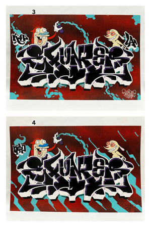 Image of Ren & Stimpy Embellished Prints 11 x 17