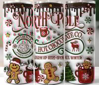 North Pole 20oz subliamtion tumbler