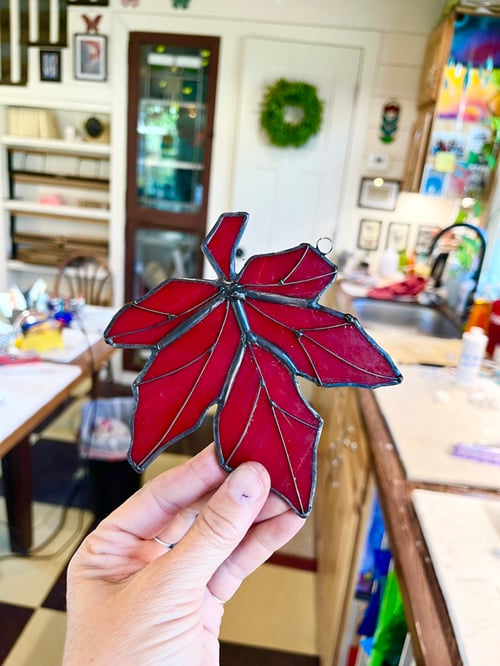Image of Fall leaf-stained glass