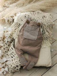 Image 2 of Newborn romper for photo shoots | Dylan | cocoa brown