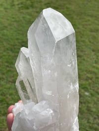 Image 5 of Etched Face Clear Quartz Statement Piece #1068