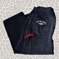 Image 1 of (36x37) Black U.S. Polo Assn. Heavy Baggy Jeans 