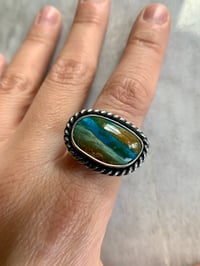 Image 2 of Peruvian Blue Opal Ring - Size 7