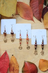 Image 1 of 5-Tiered Crystal Beaded Earrings