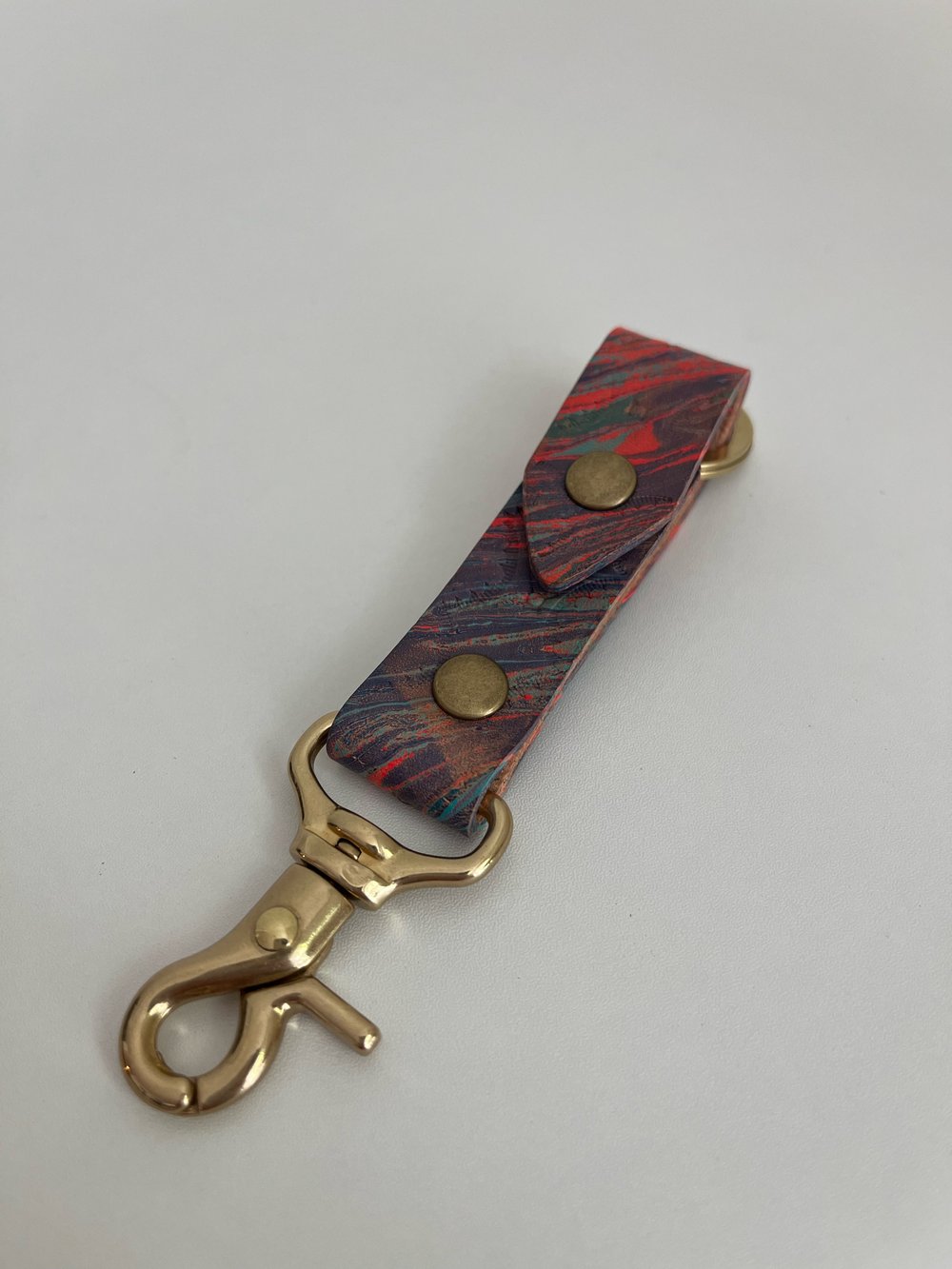 Image of Pink/Blue Marbled Long Keychain 