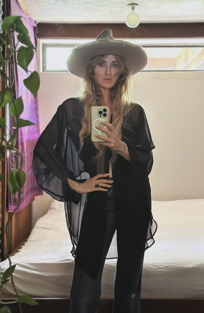 90s supermodel era black sheer tunic shirt 