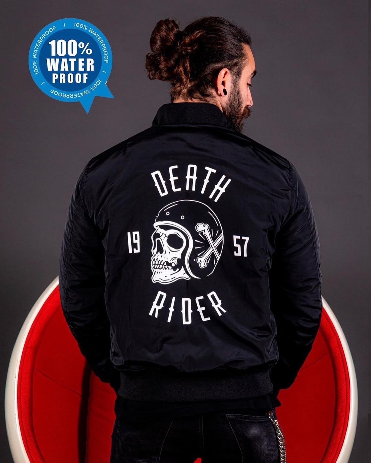 Skull Bomber Jacket – Death Rider | riderboss