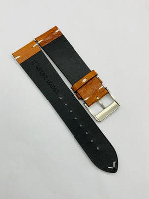 Image of 22mm Heavy duty vintage style leather strap,Genuine Fortis S/S buckle(FT-03)