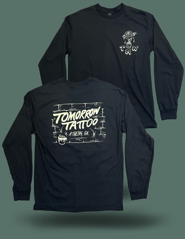 Image of Black/Light Sage Green Long Sleeve Shirt
