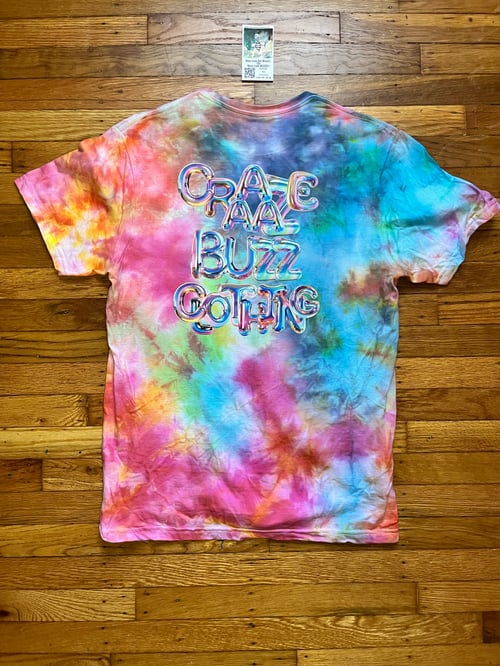 Image of CB Bubble logo tie-dye tee