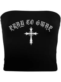  Pray To Gwap Blk Tube Top 