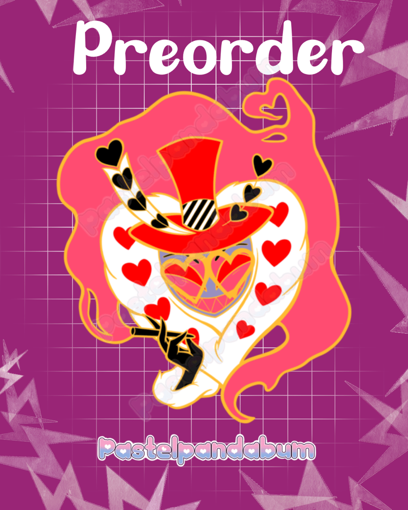 Image of Hazbin Hotel - Vox & Valentino Enamel Pin badge