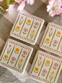 Image 1 of SALE! Spring Flowers Coasters ( Set of 4 )