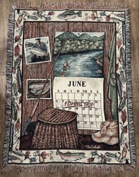 Image 1 of Vintage Fishing Trip Blanket