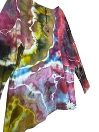 Image 5 of 3XL Ladies Long-Sleeve Stretch Tee in Bright Geode Ice Dye