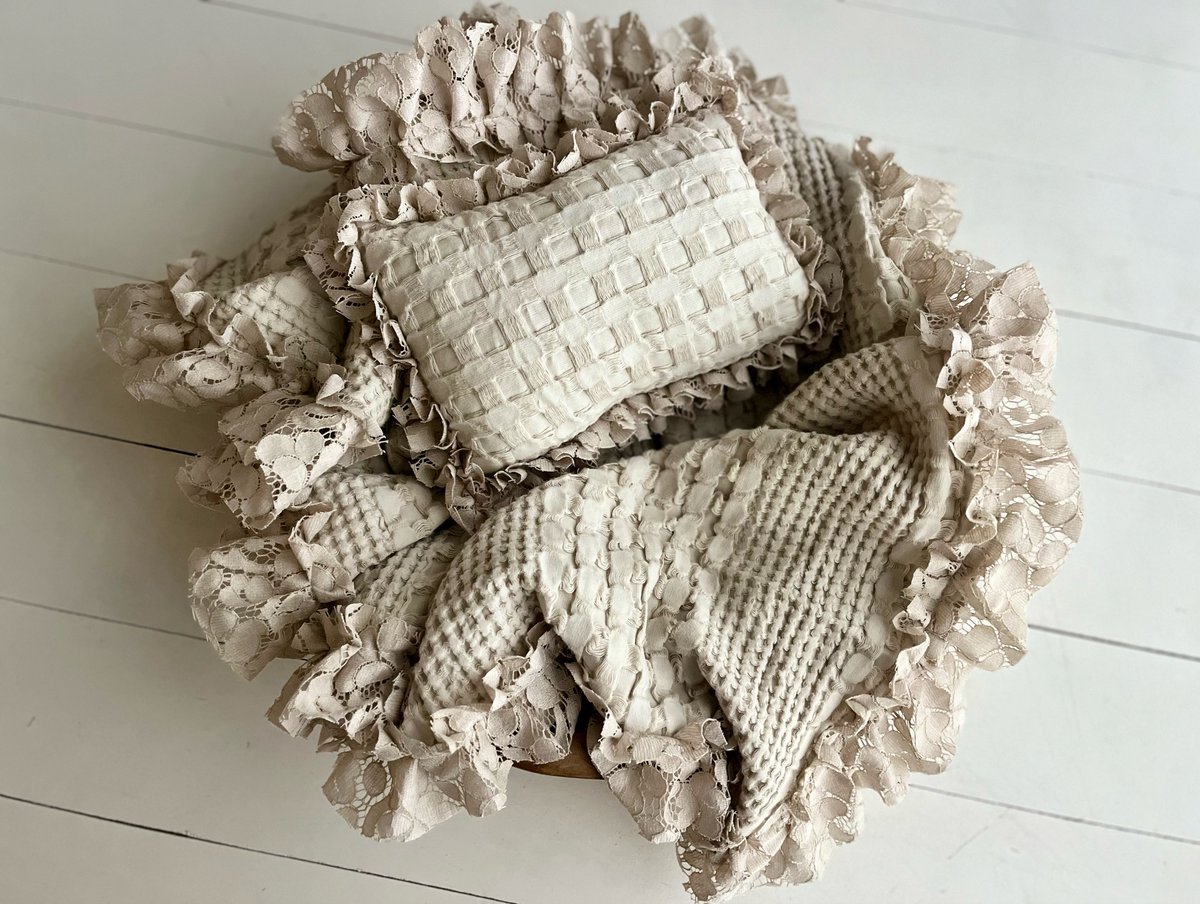 Image of Custom Ruffle Taupe Set 