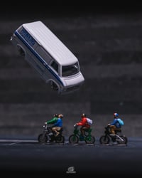Image 1 of STRANGER THINGS CHEVY VAN WITH MINI FIGURES CUSTOM