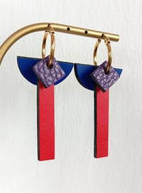 Image 2 of Boucles d'oreilles modulables Chloé multicolores