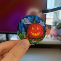 Image 2 of Halloween pumpkin sticker