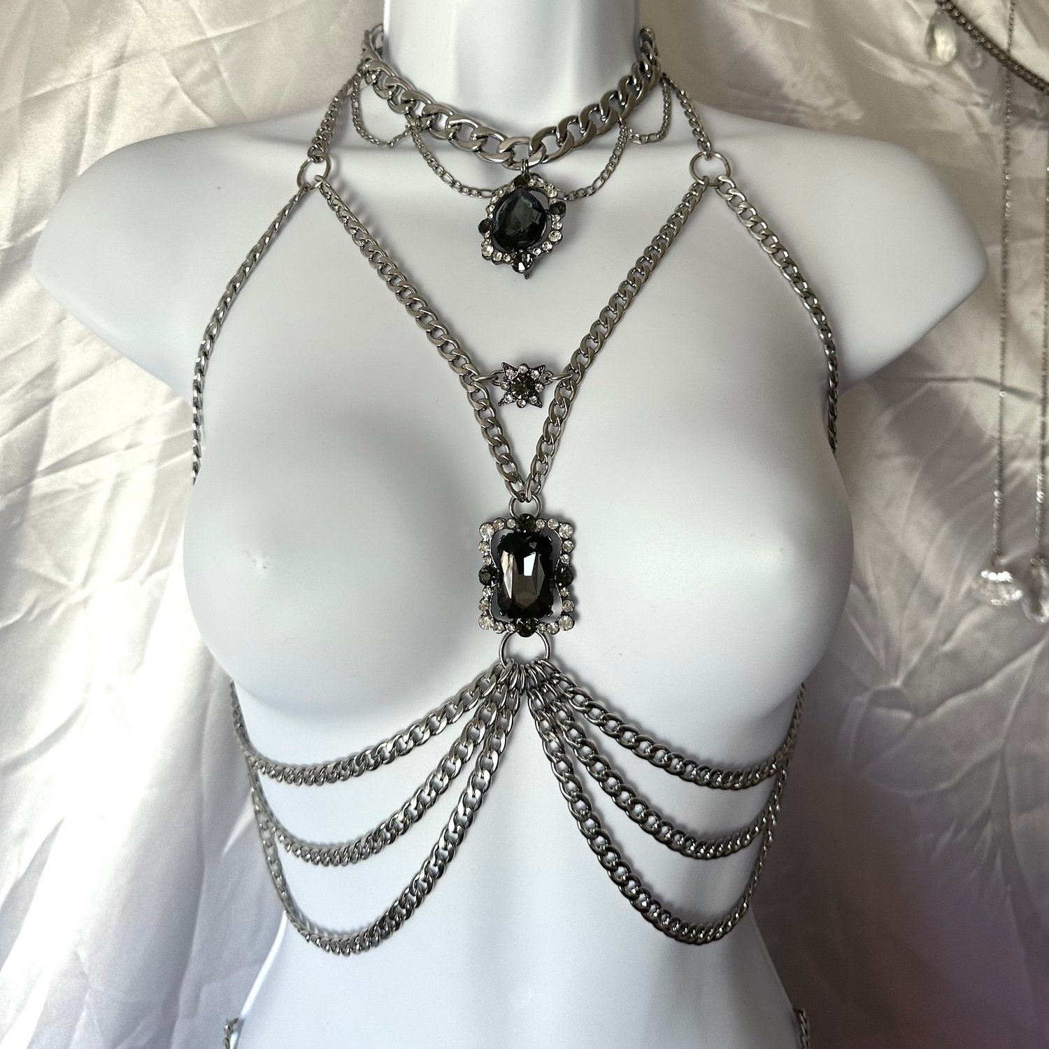 Image of Chance Chain Harness Set- Black