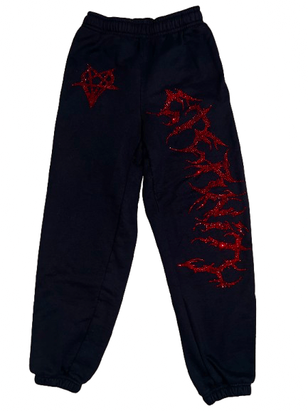Image of Rhinestone Sweat Pants Alternate 