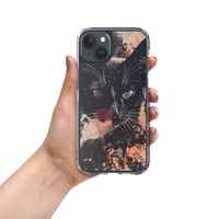 Image 13 of Beautiful Black Cat Face Splatter Painting Clear Case for iPhone®