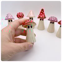 Image 3 of Red/ Pink Mushroom Ghosts 6-7 cm