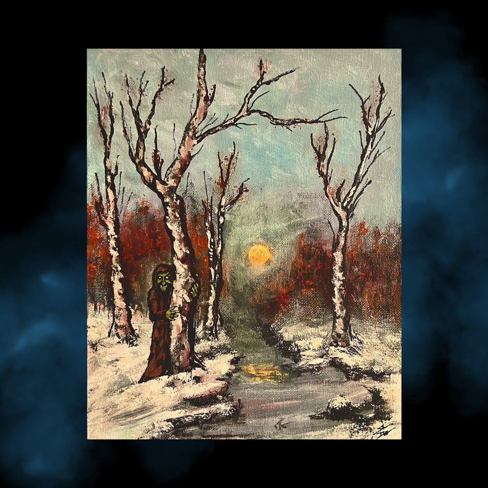 Image of "Winter Witch" canvas PAINTING 8" x 10"
