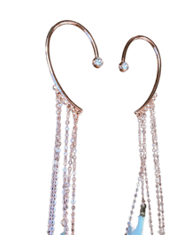 Image 2 of Deadly Drift Feather Cuff Earrings 