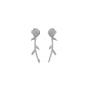 Silver Flower Earrings