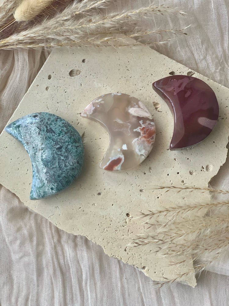 Image of Moon Carvings (assorted materials)