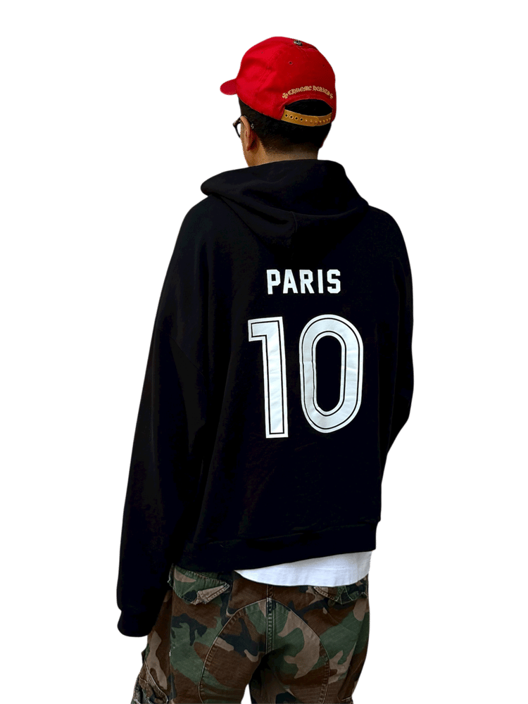 Image of Balenciaga SS24 Paris Soccer Zip-up Hoodie 