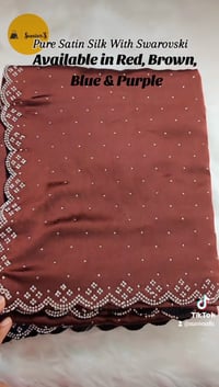 Image 5 of Pure Satin Silk Saree with Unstitched Blouse