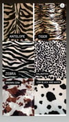 multiple animal prints* velboa reversible corset