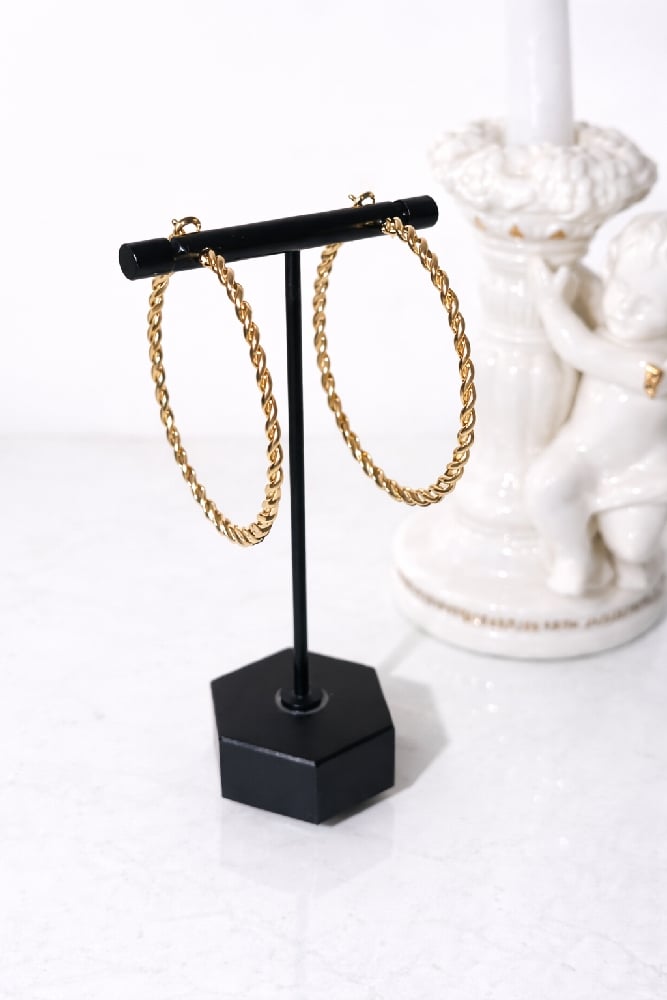 Image of Chain Hoop  Gold 