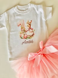 Image 1 of Birthday bunny one t shirt 